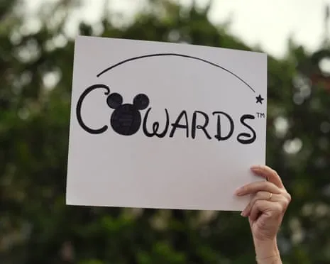 Scores Rally Outside Mickey Mouse Company Corporate Offices Over ‘Authoritarian’ Jimmy Kimmel Cancellation